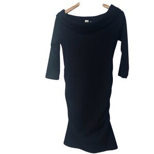 Gap Black On/Off-Shoulder Women’s Maternity Dress Size Medium.